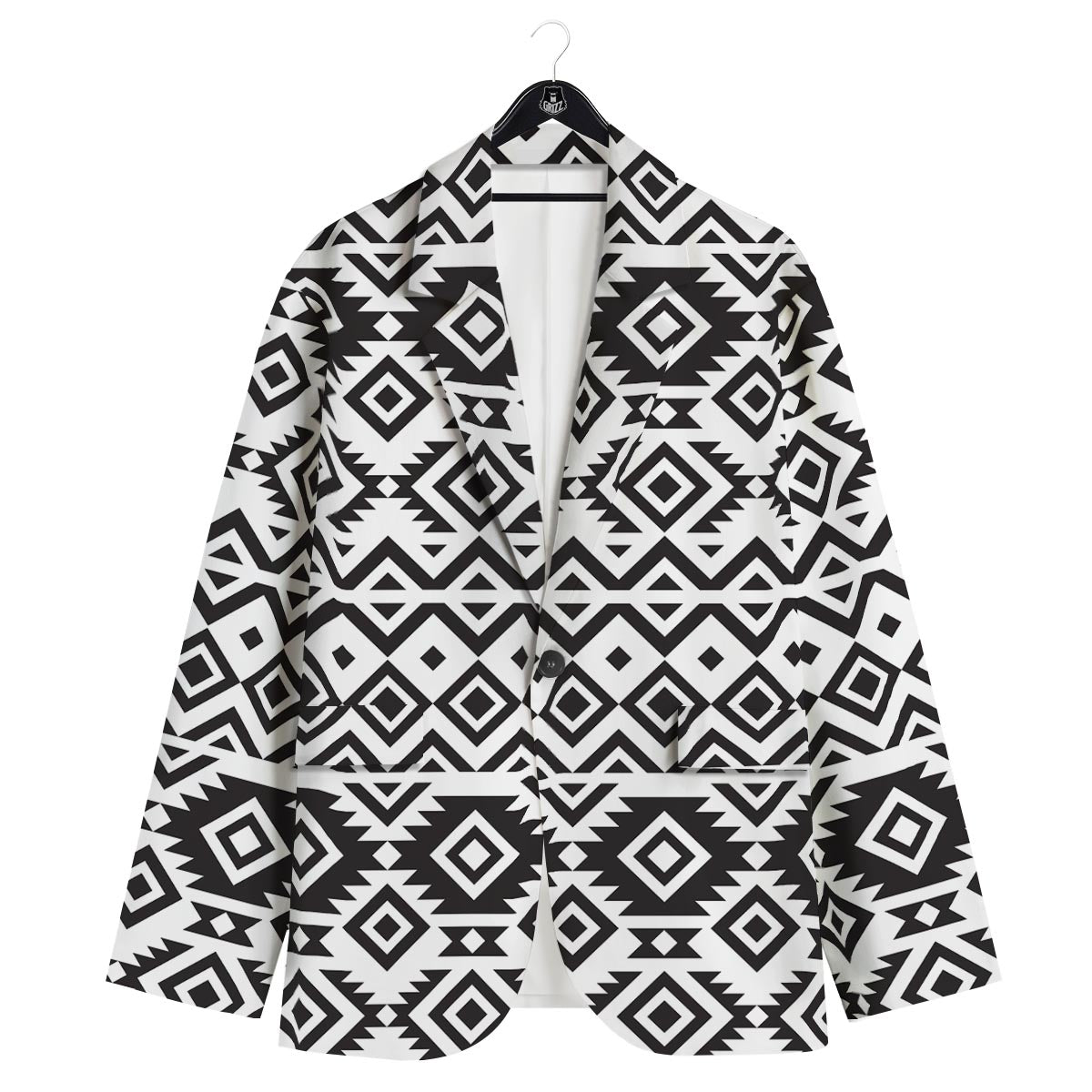 Geometric Tribal Aztec Print Pattern Men's Sport Coat-grizzshop