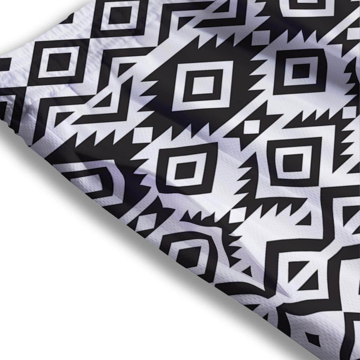 Geometric Tribal Aztec Print Pattern Mesh Shorts