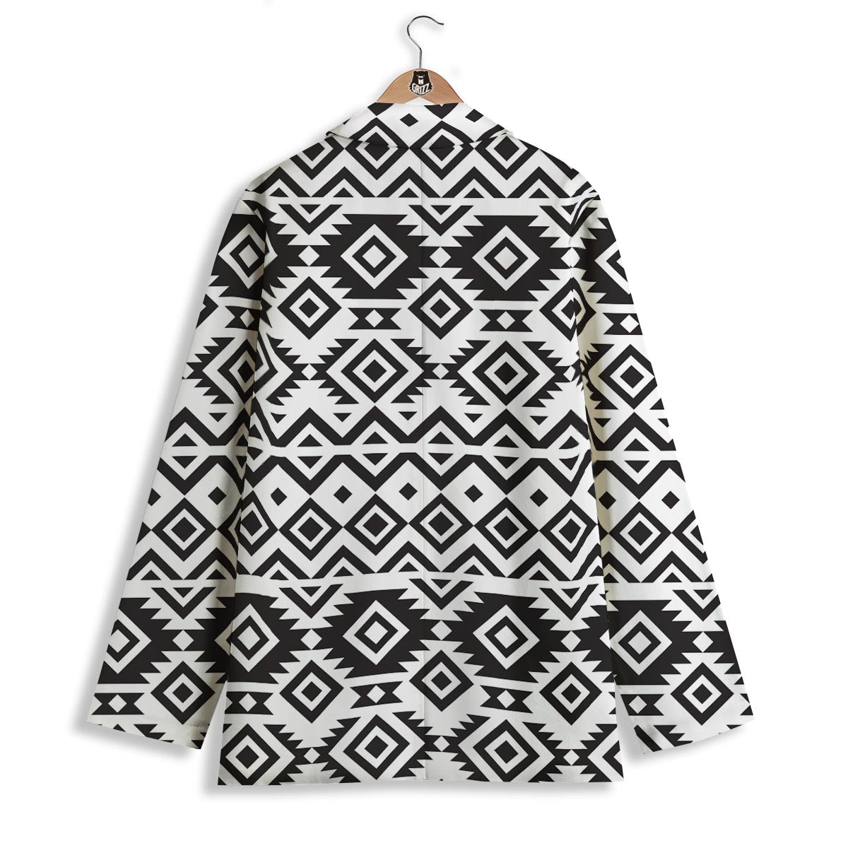Geometric Tribal Aztec Print Pattern Women's Blazer-grizzshop