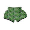 Geometric Tropical Palm Leave Muay Thai Boxing Shorts-grizzshop