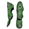 Geometric Tropical Palm Leave Muay Thai Shin Guards-grizzshop