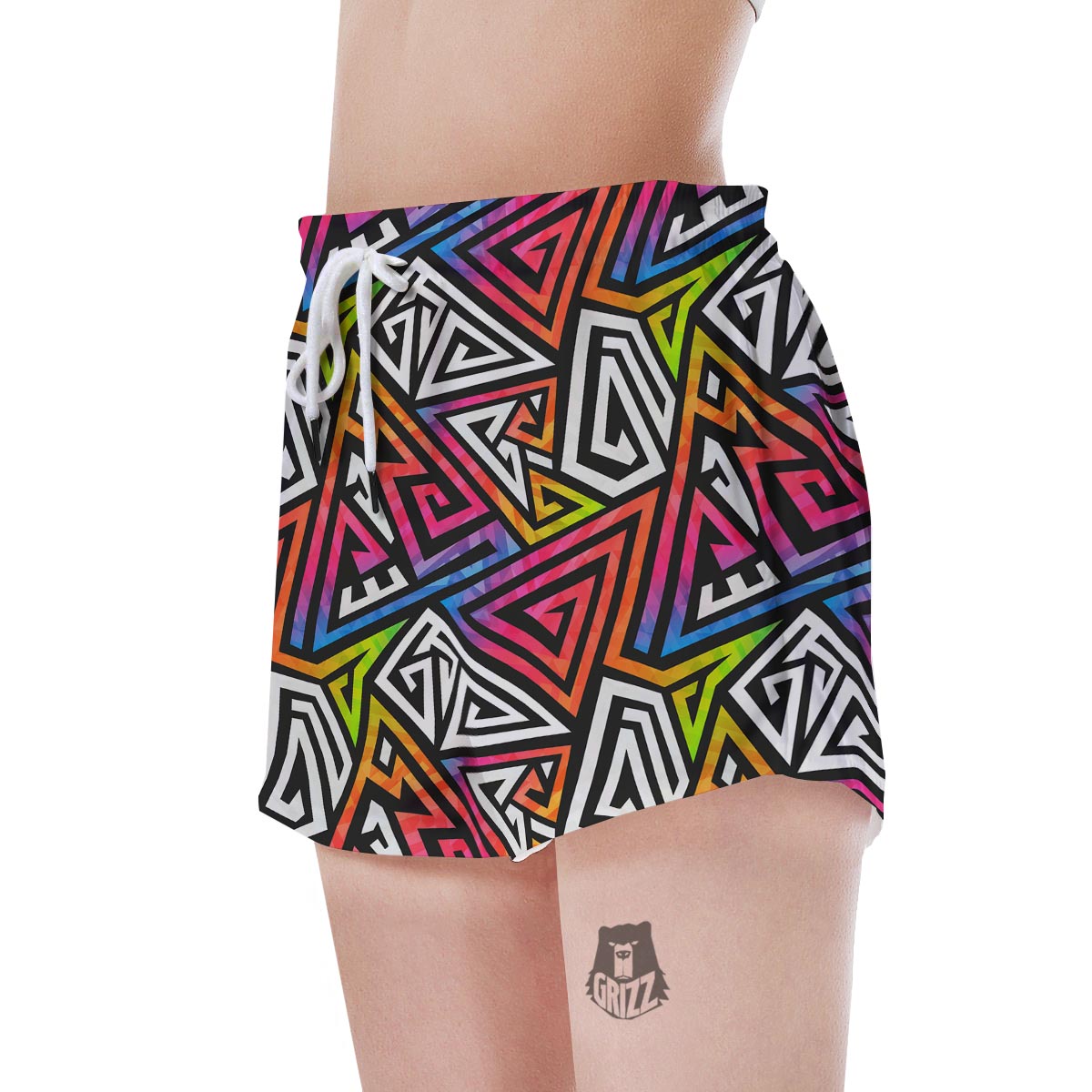 Geometric Women's Shorts-grizzshop