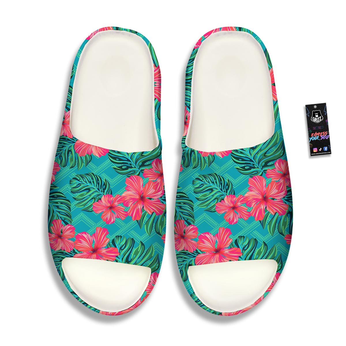 Geometric Aztec Tropical Print Pattern Sandals-grizzshop