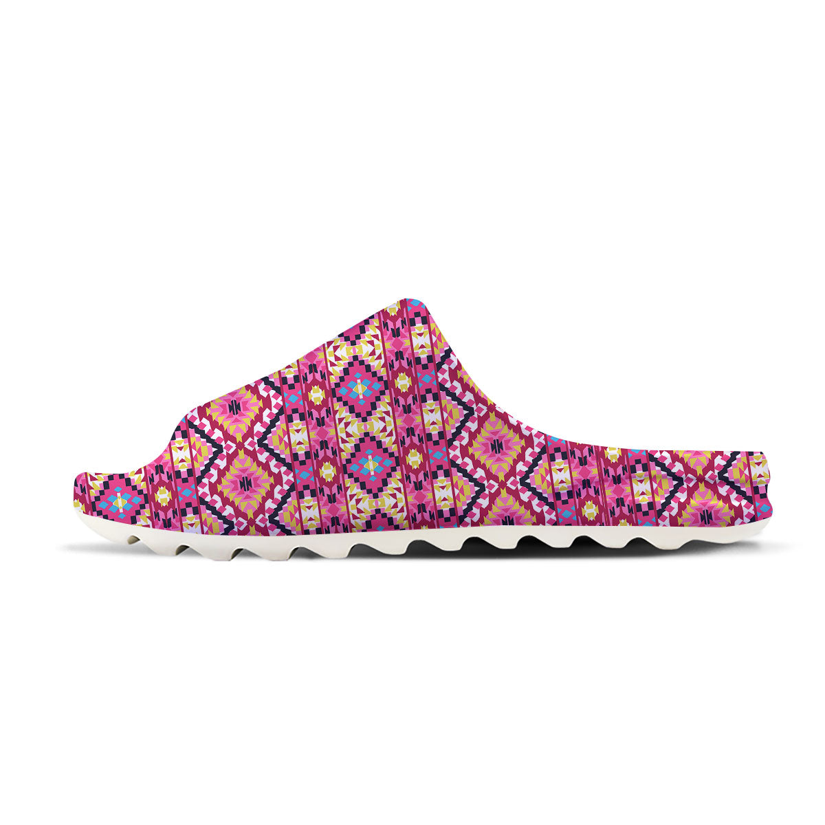 Geometric Ethnic Pink Aztec Print Pattern Sandals-grizzshop