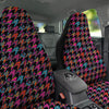 Geometrical Houndstooth And Paisley Print Pattern Car Seat Covers-grizzshop