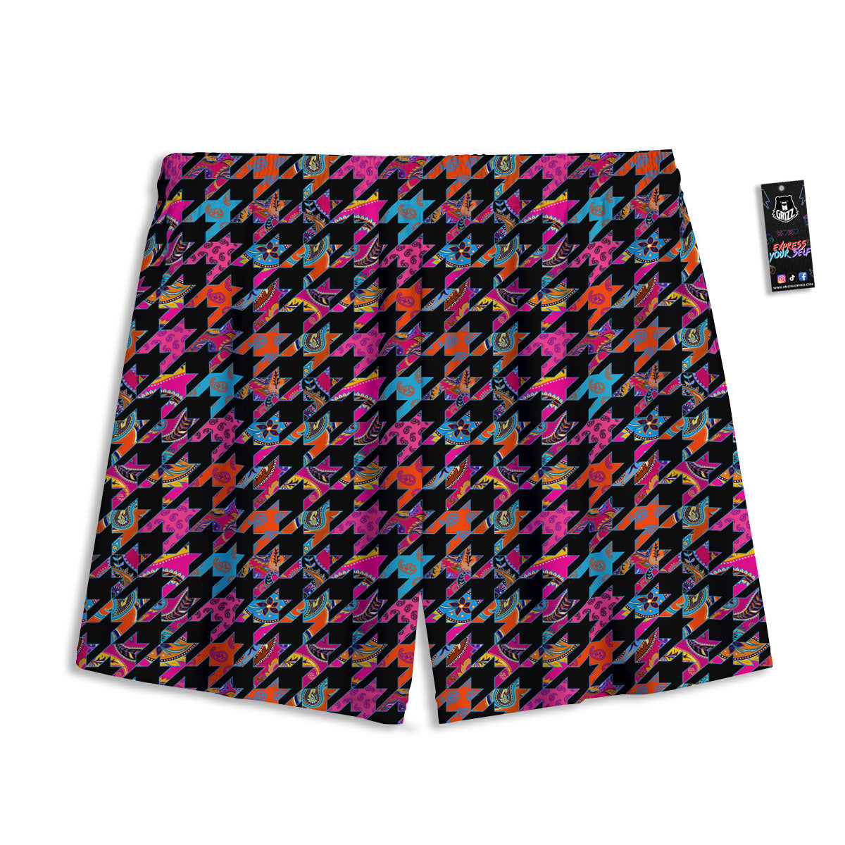 Kaleidoscope Cloud Dark Print Mesh Shorts
