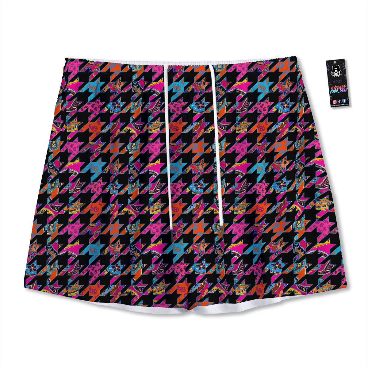 Kaleidoscope Cloud Dark Print Mesh Shorts