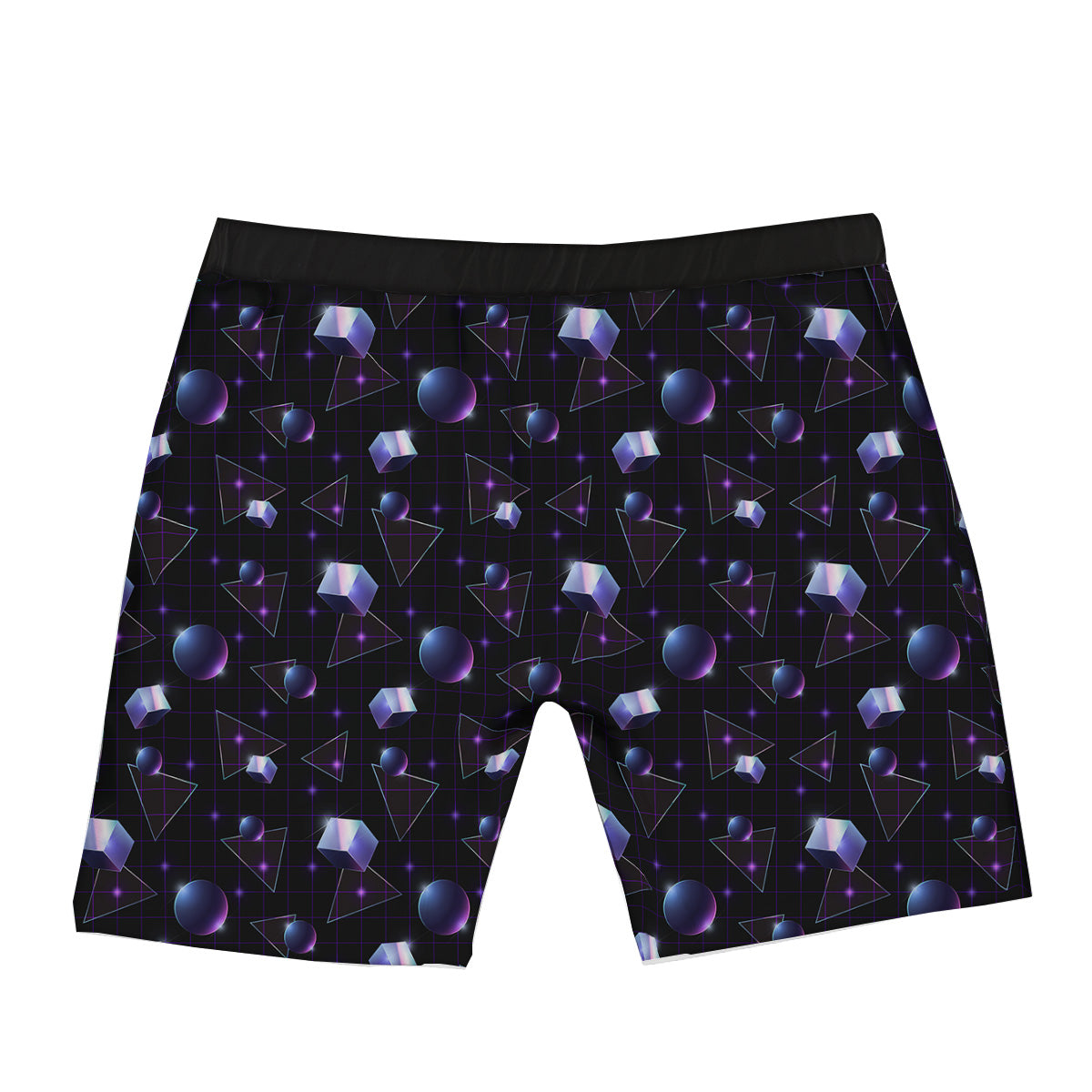 Geometry 80's Style Print Pattern Boxer Briefs-grizzshop