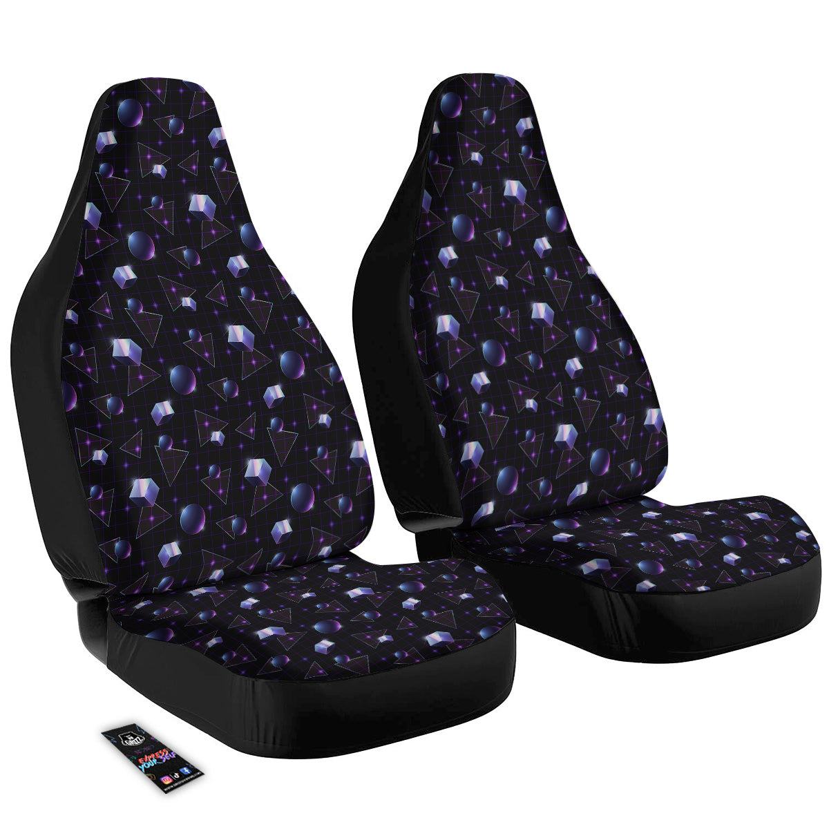 Geometry 80's Style Print Pattern Car Seat Covers-grizzshop