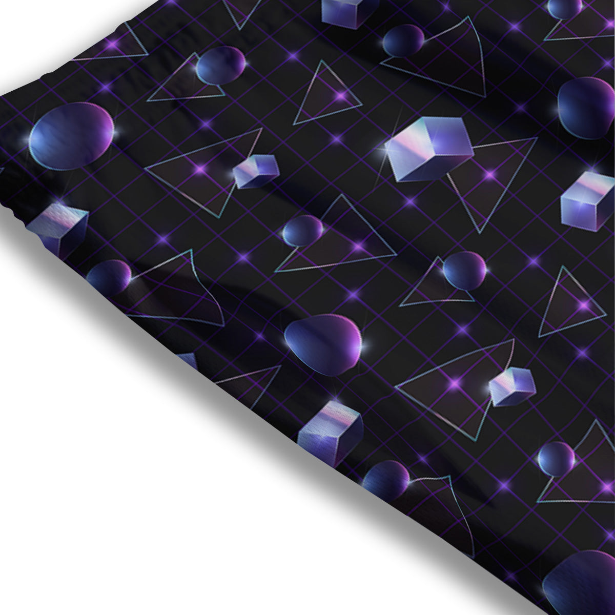 Geometry 80's Style Print Pattern Mesh Shorts-grizzshop