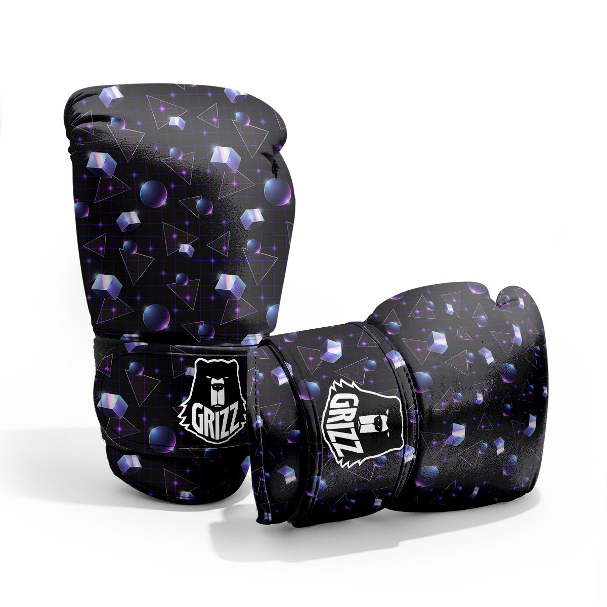Geometry 80's Style Print Pattern Sparring Gloves-grizzshop