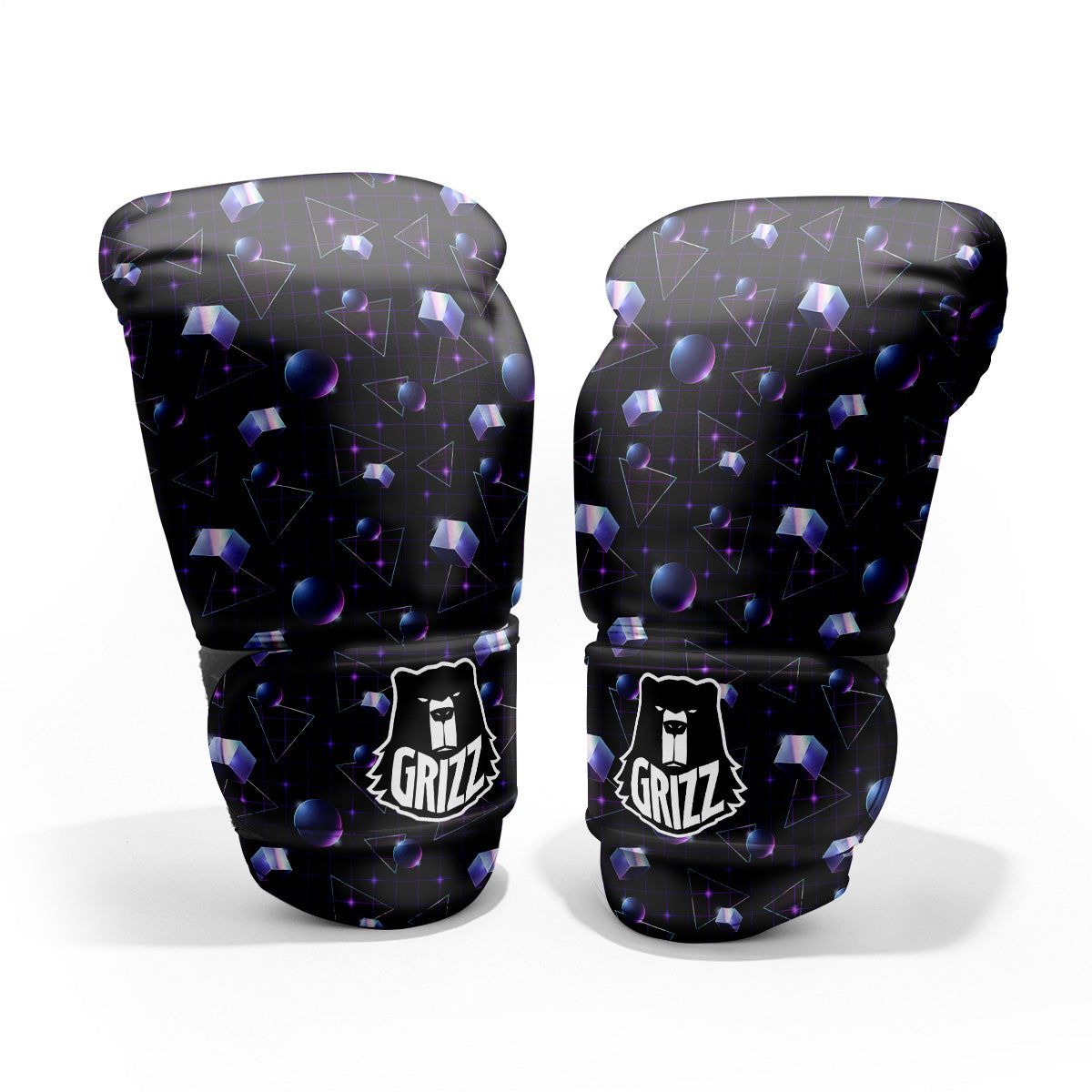 Geometry 80's Style Print Pattern Sparring Gloves-grizzshop
