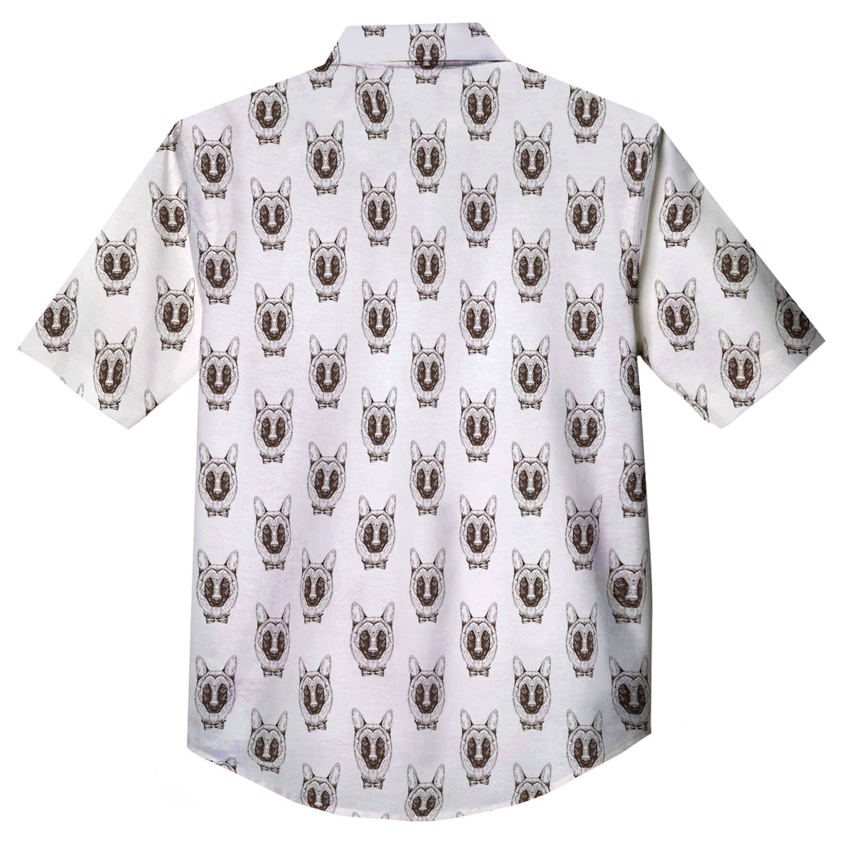 German Shepherd Drawing Print Pattern Button Up Shirt-grizzshop