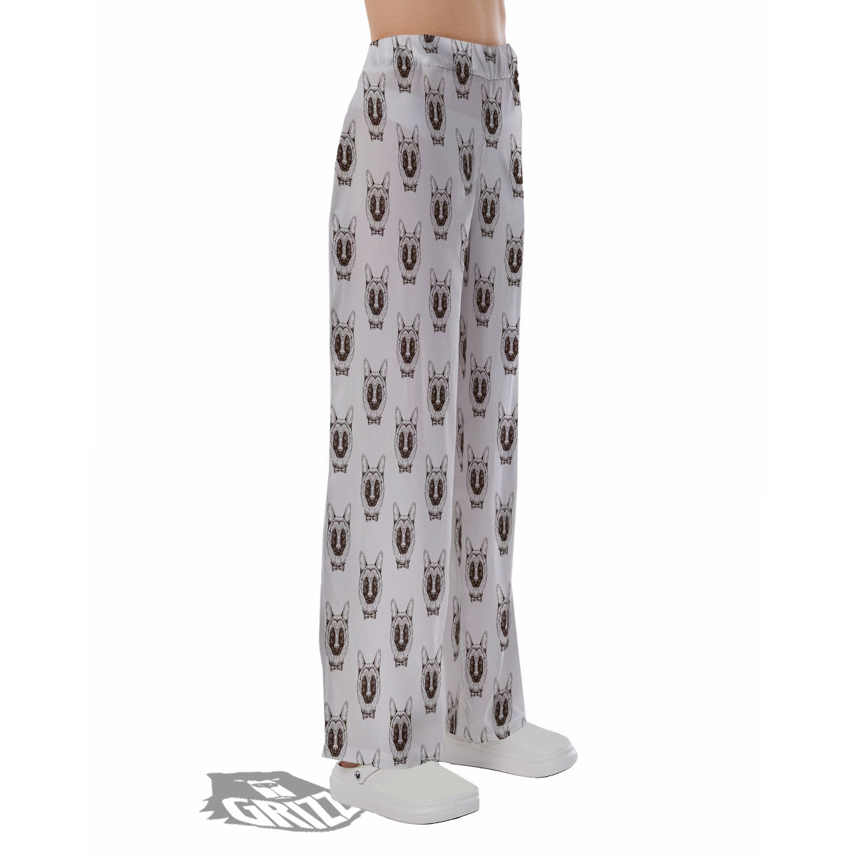 German Shepherd Drawing Print Pattern Pajama Pants-grizzshop