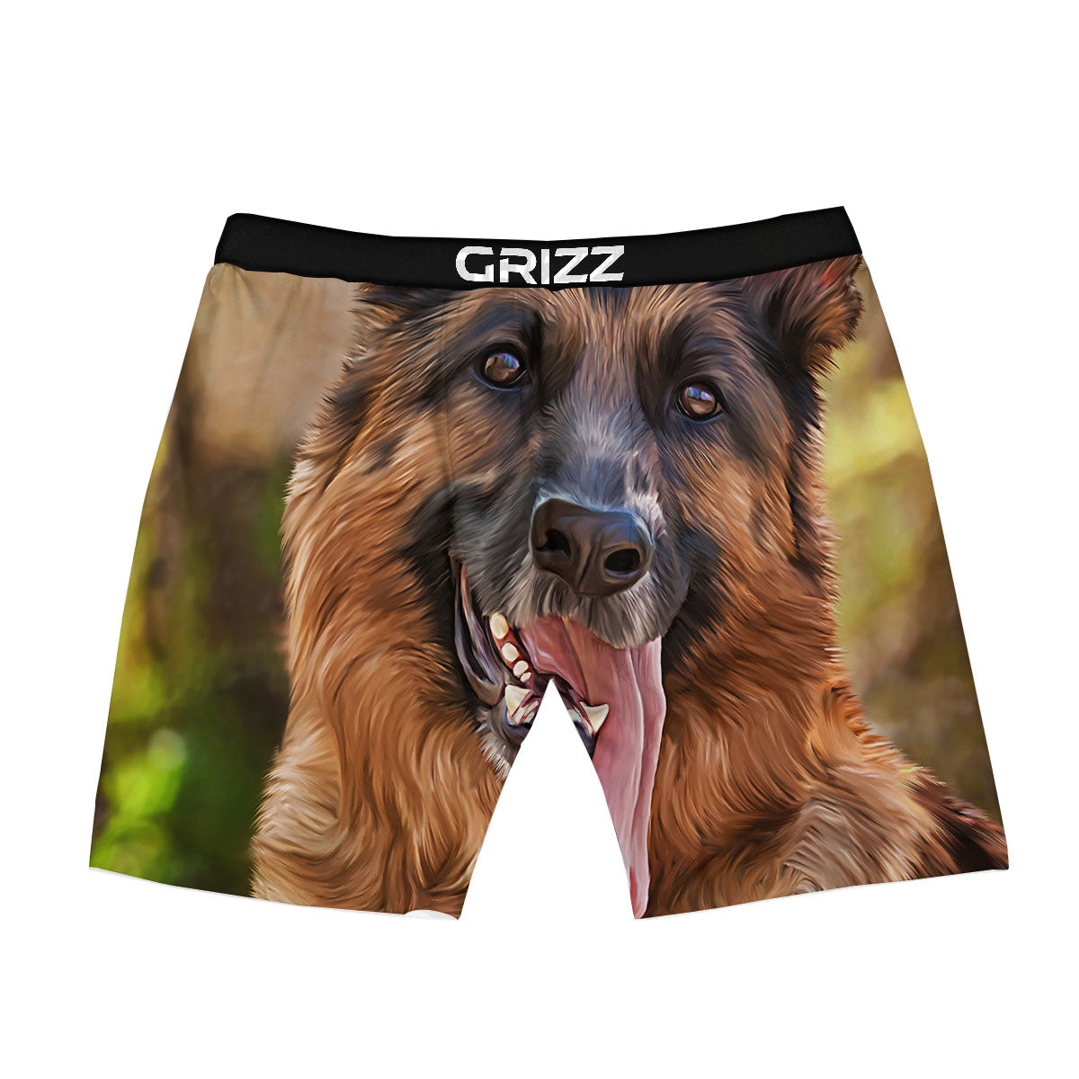 German Shepherd Portrait Vintage Print Boxer Briefs-grizzshop