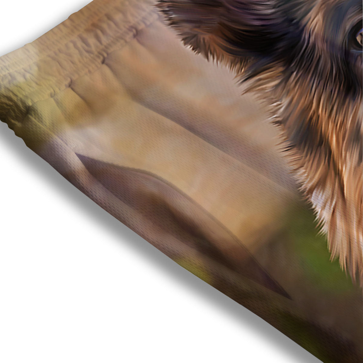 German Shepherd Portrait Vintage Print Mesh Shorts