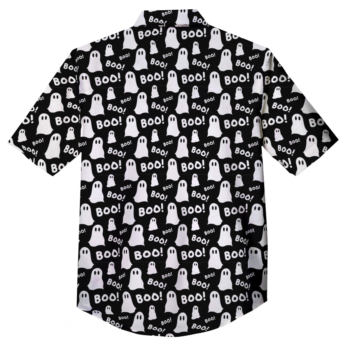 Ghost Cartoon Print Pattern Button Up Shirt-grizzshop