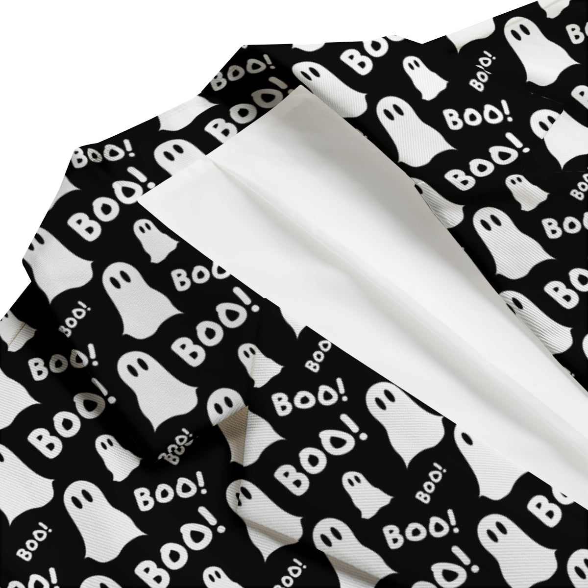 Ghost Cartoon Print Pattern Men's Blazer-grizzshop