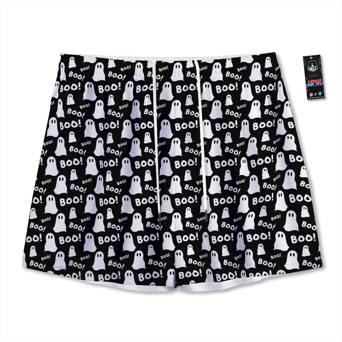 Funny Raccoon Print Mesh Shorts