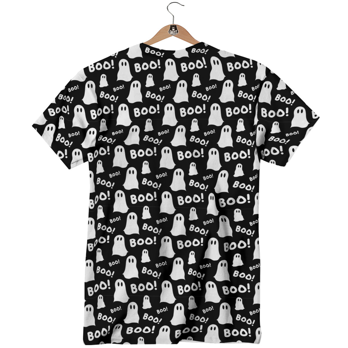Ghost Cartoon Print Pattern T-Shirt-grizzshop