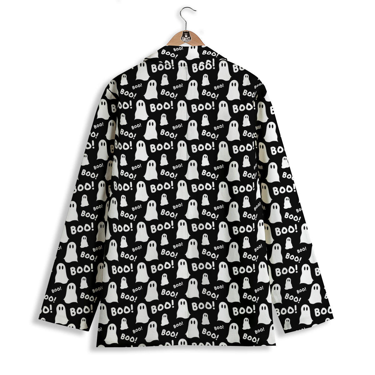 Ghost Cartoon Print Pattern Women's Blazer-grizzshop