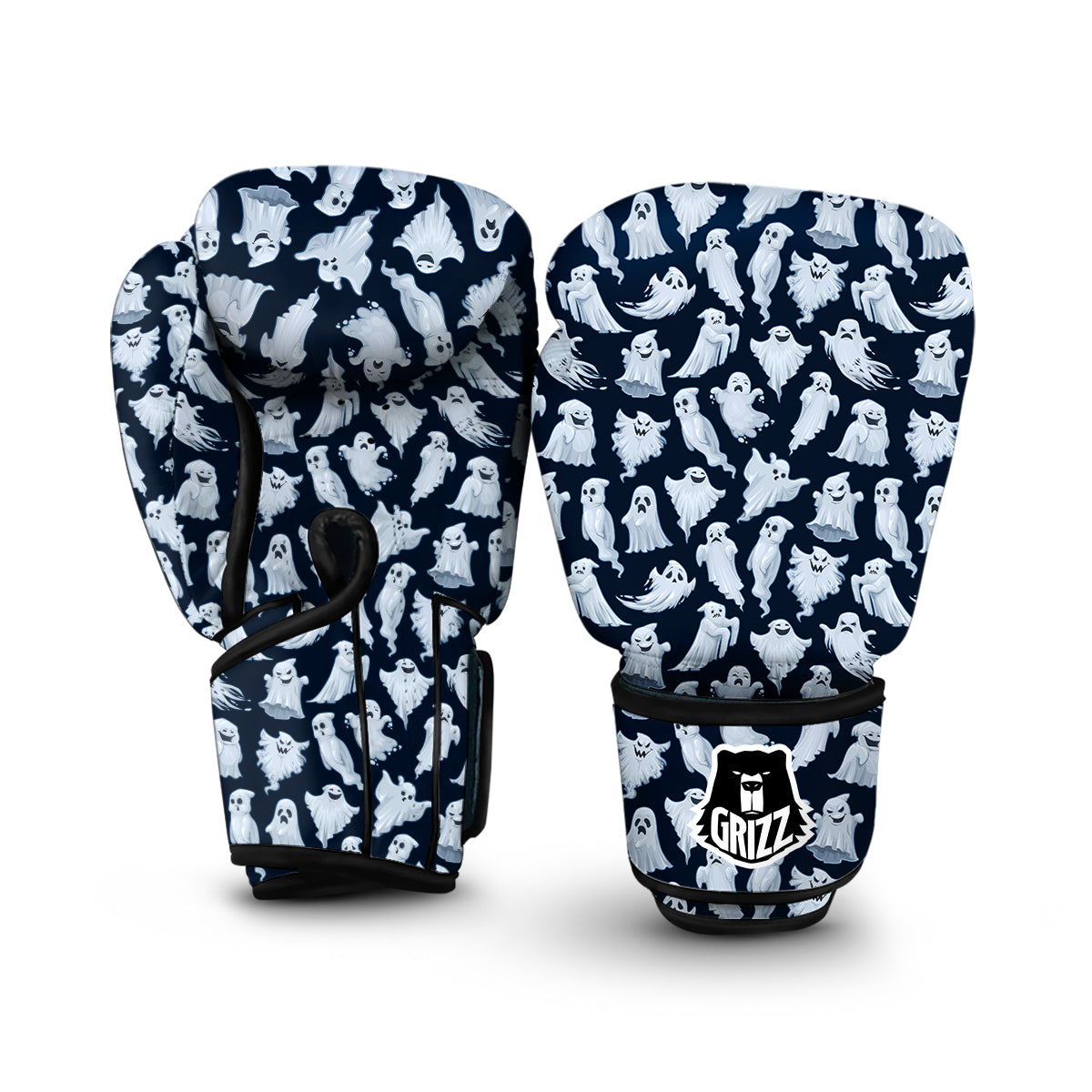 Ghost Exotic Boo Print Pattern Boxing Gloves-grizzshop