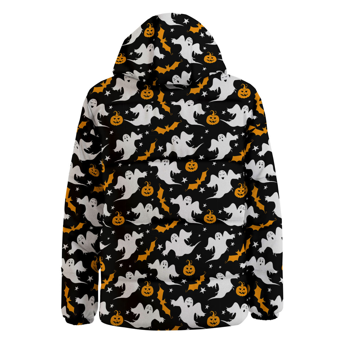 Ghost Halloween Print Pattern Down Jacket-grizzshop