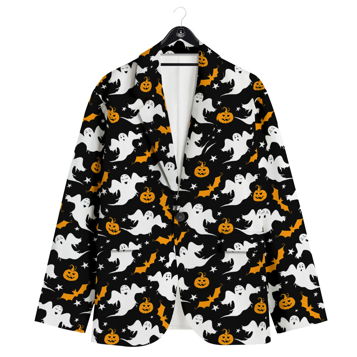 Ghost Halloween Print Pattern Men's Sport Coat-grizzshop