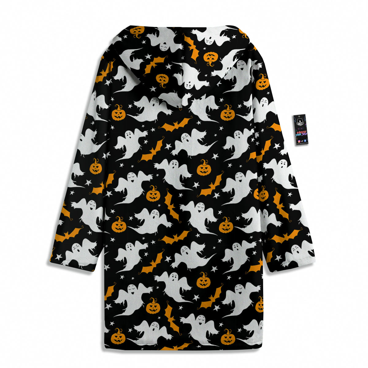 Ghost Halloween Print Pattern Men's Windbreaker Jacket-grizzshop