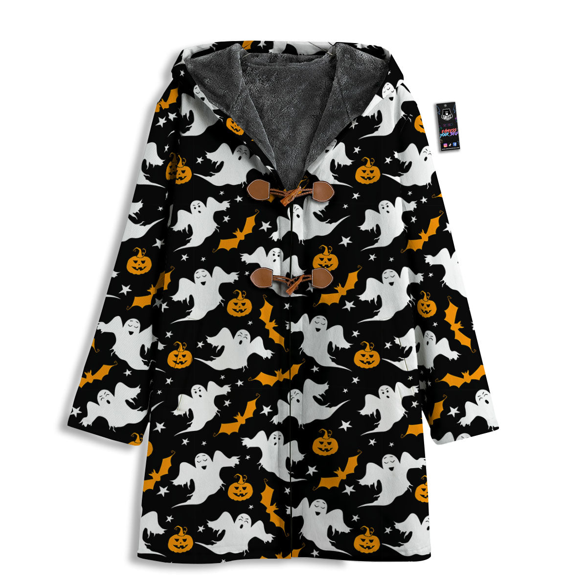 Ghost Halloween Print Pattern Men's Windbreaker Jacket-grizzshop