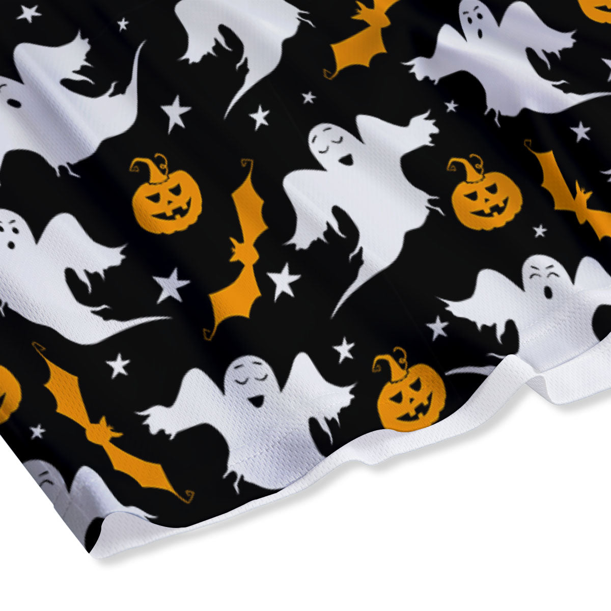Ghost Halloween Print Pattern Mesh Shorts