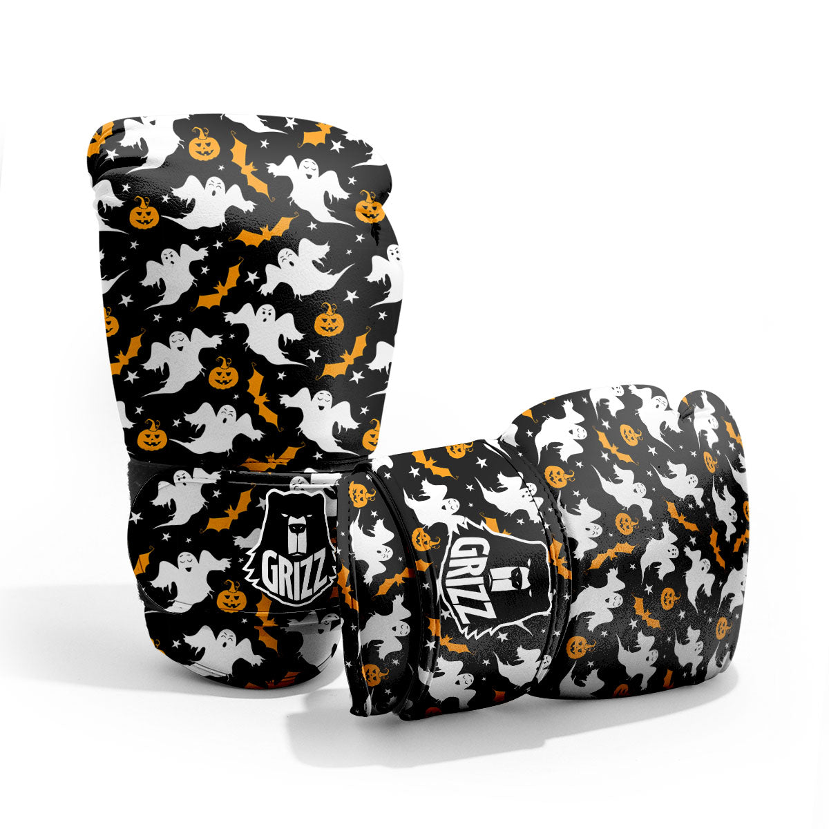Ghost Halloween Print Pattern Pro Boxing Glove