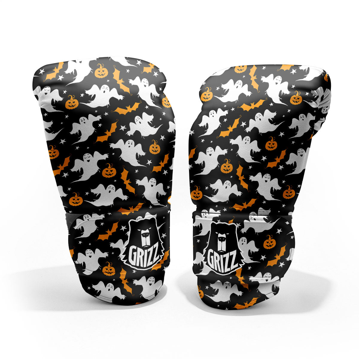 Ghost Halloween Print Pattern Pro Boxing Glove
