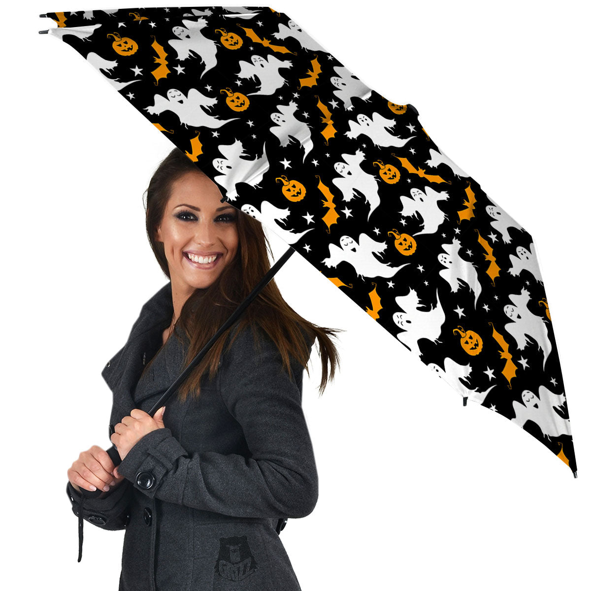 Ghost Halloween Print Pattern Umbrella-grizzshop