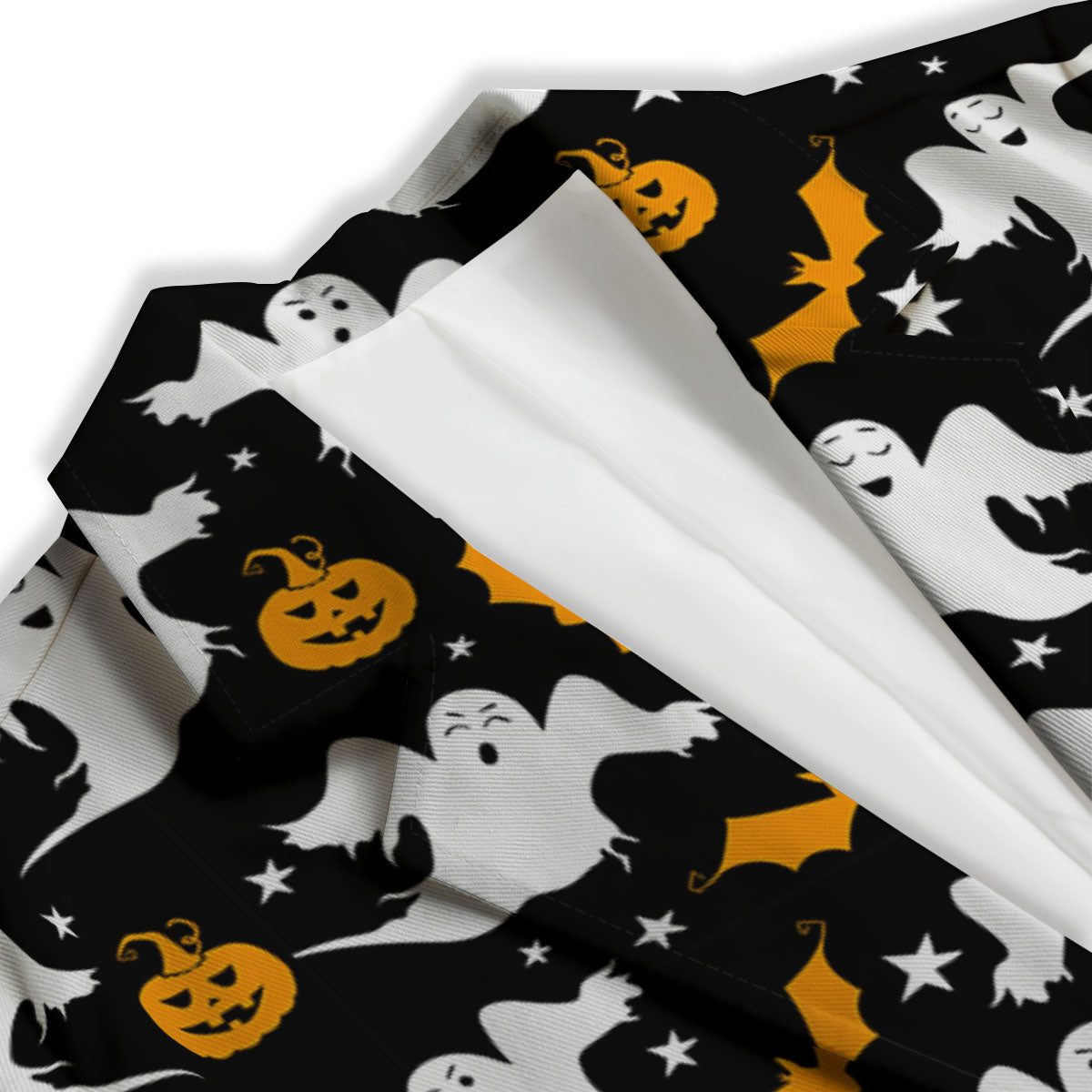 Ghost Halloween Print Pattern Women's Blazer-grizzshop