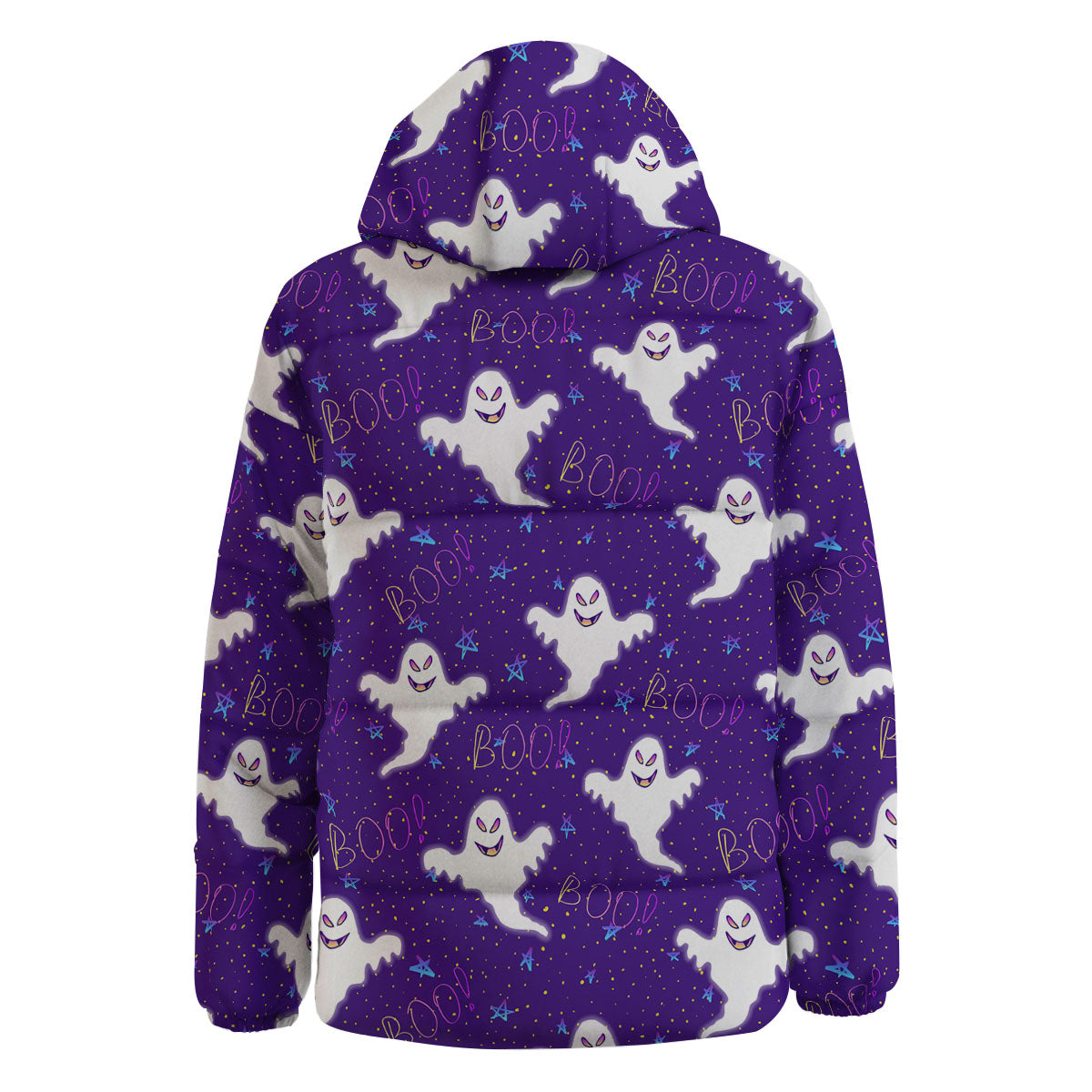 Ghost Happy Halloween Print Pattern Down Jacket-grizzshop