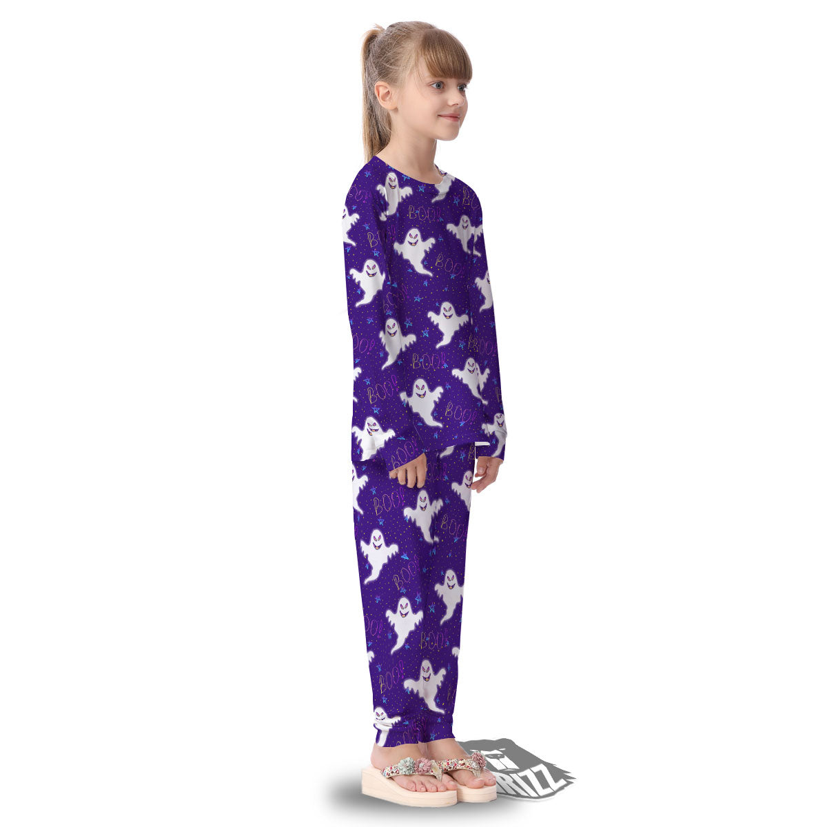 Ghost Happy Halloween Print Pattern Kid's Pajamas-grizzshop