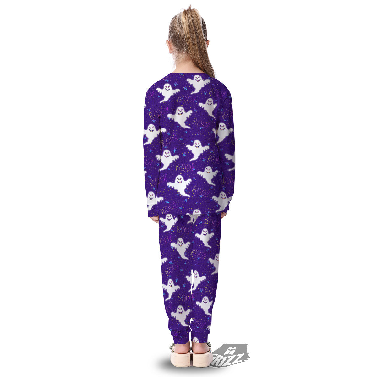 Ghost Happy Halloween Print Pattern Kid's Pajamas-grizzshop