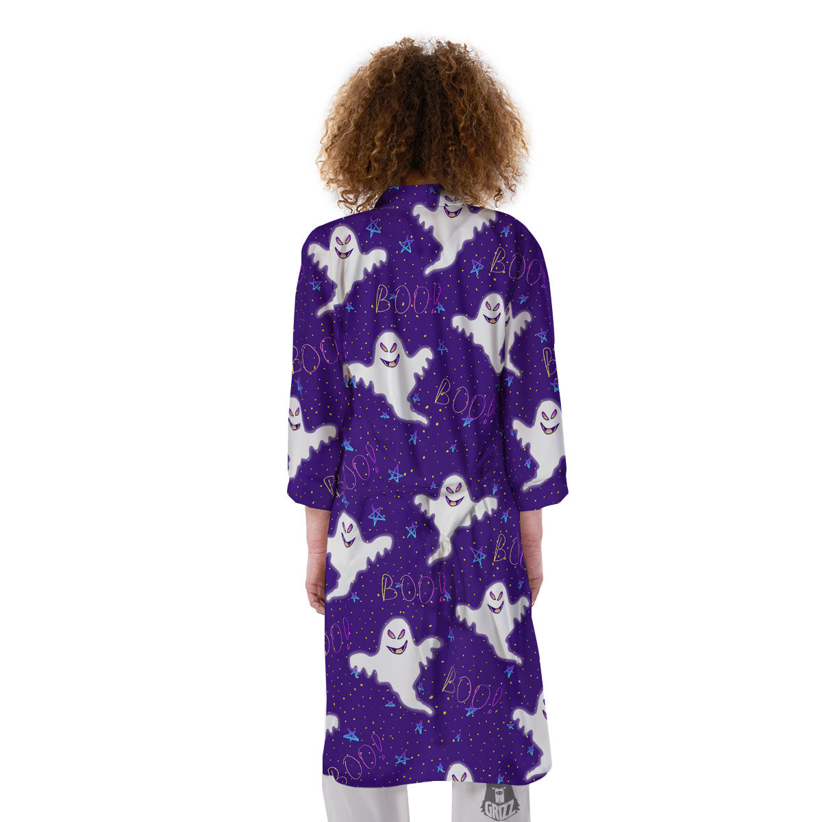 Ghost Happy Halloween Print Pattern Kimono-grizzshop