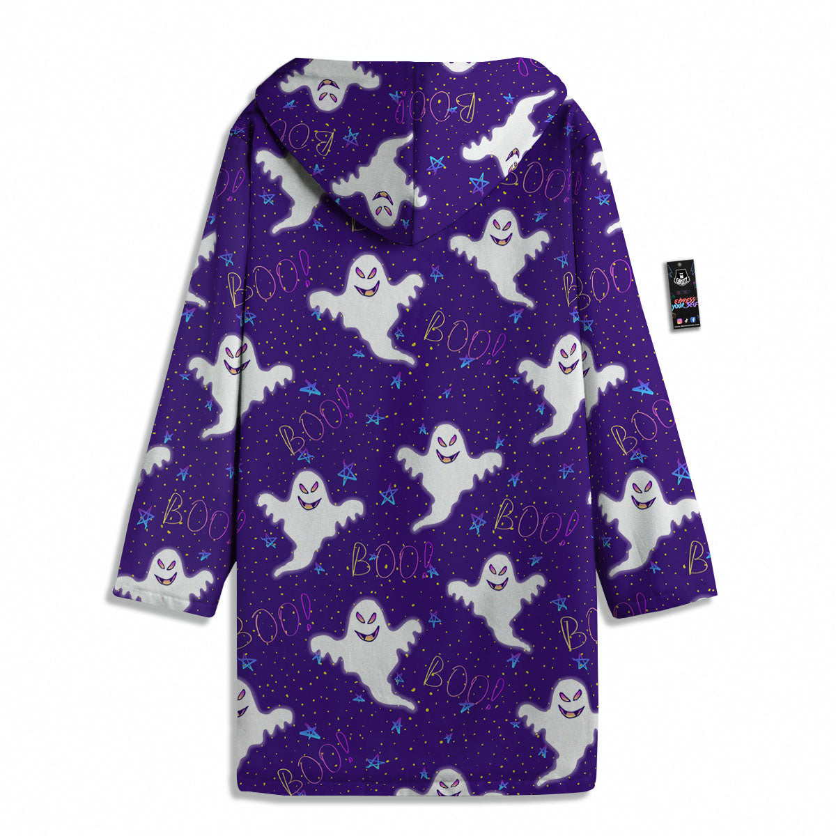 Ghost Happy Halloween Print Pattern Men's Windbreaker Jacket-grizzshop