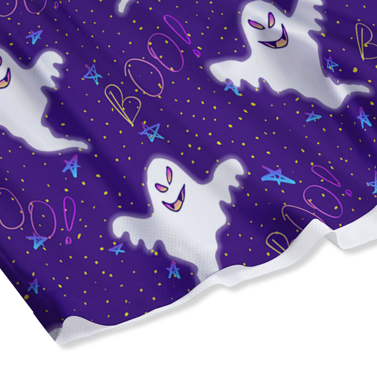 Ghost Happy Halloween Print Pattern Mesh Shorts