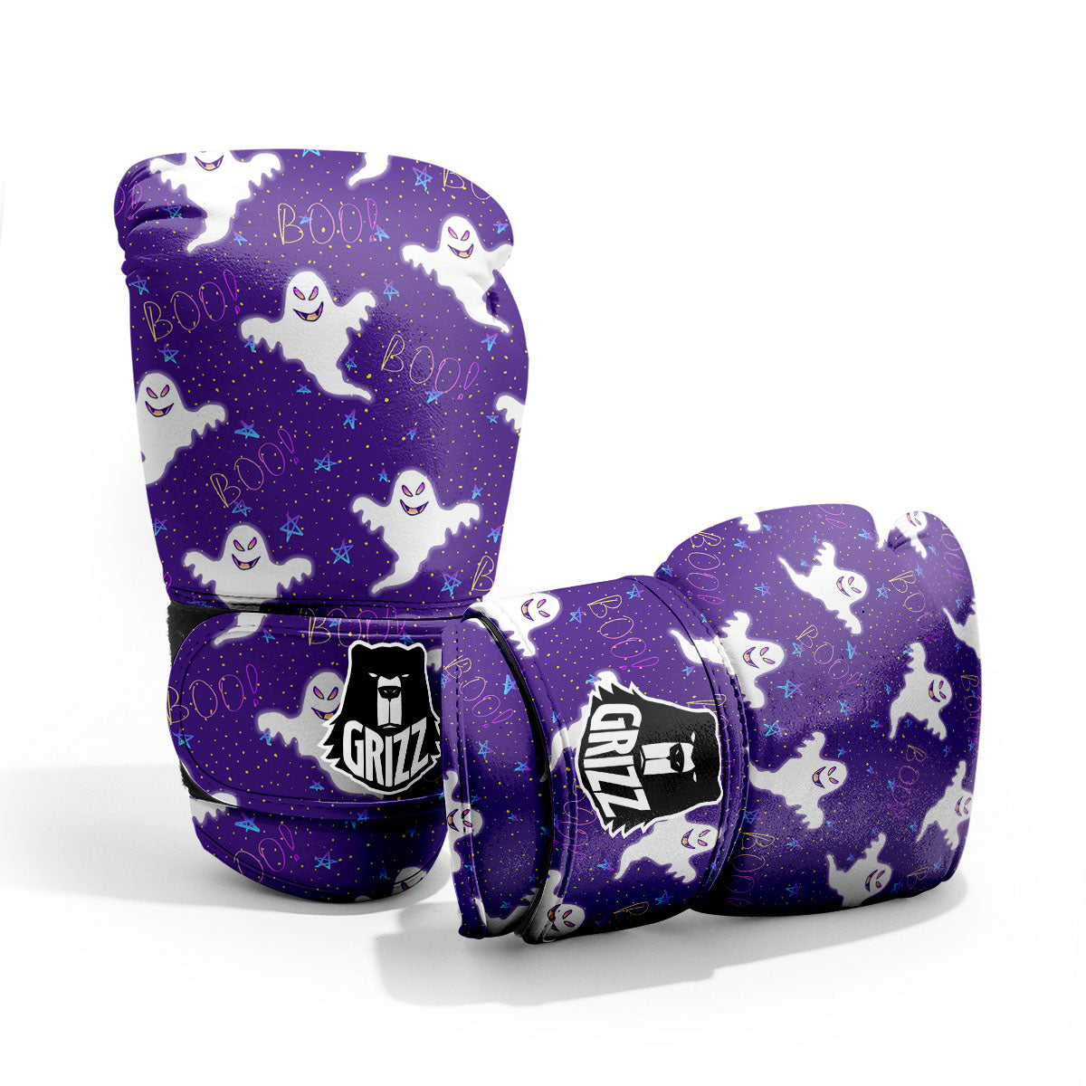 Ghost Happy Halloween Print Pattern Pro Boxing Glove
