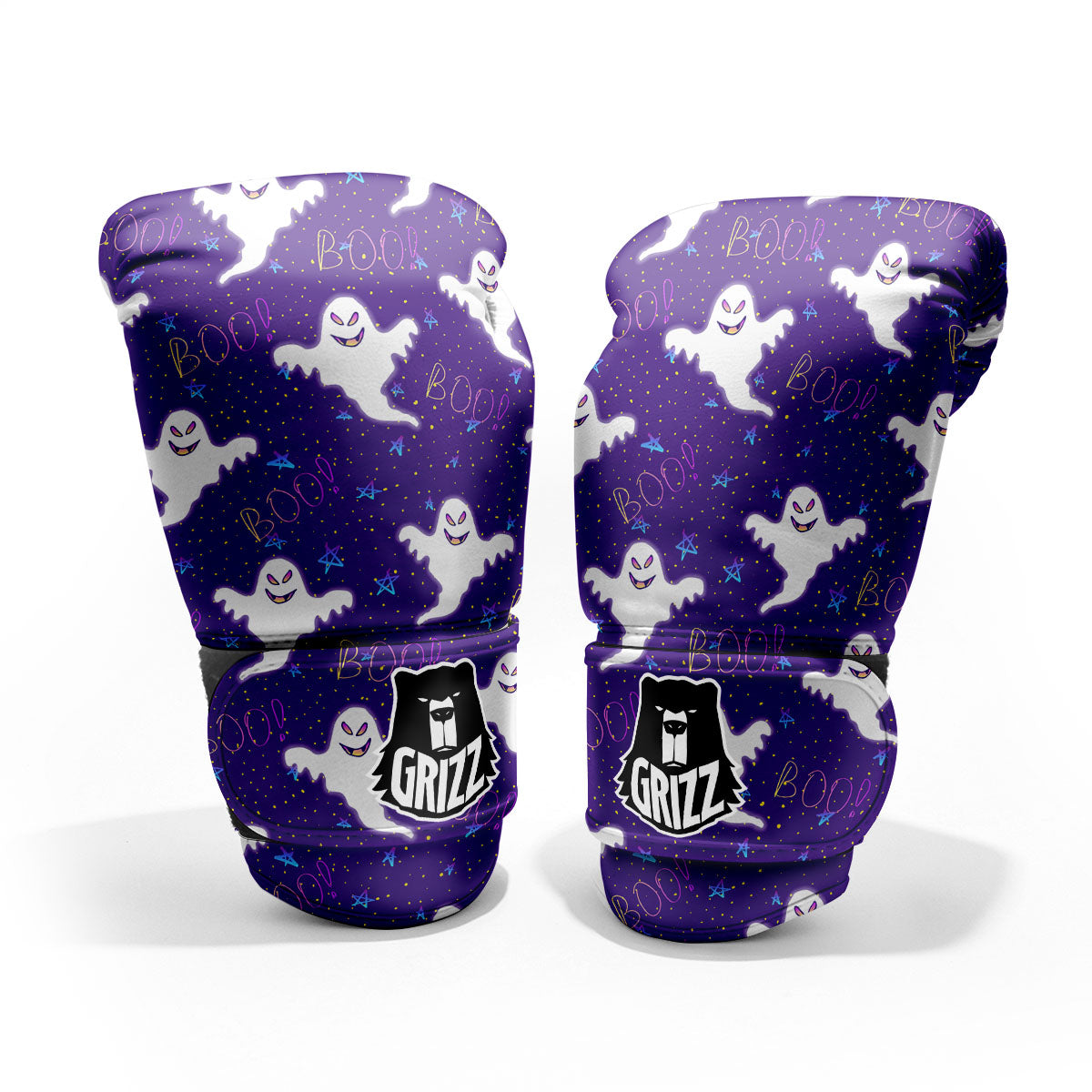 Ghost Happy Halloween Print Pattern Pro Boxing Glove