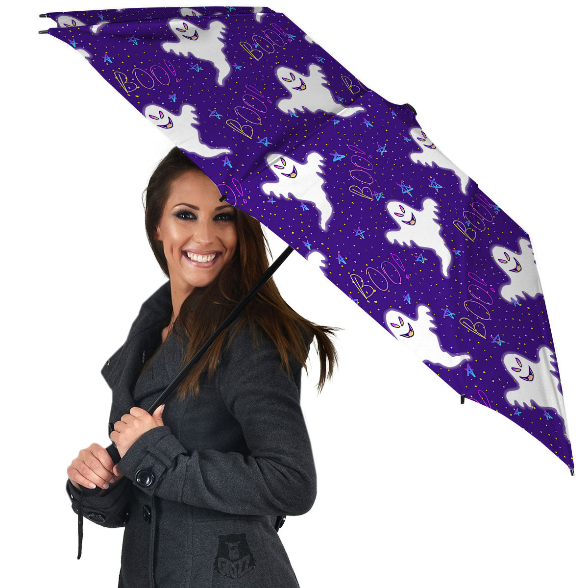 Ghost Happy Halloween Print Pattern Umbrella-grizzshop