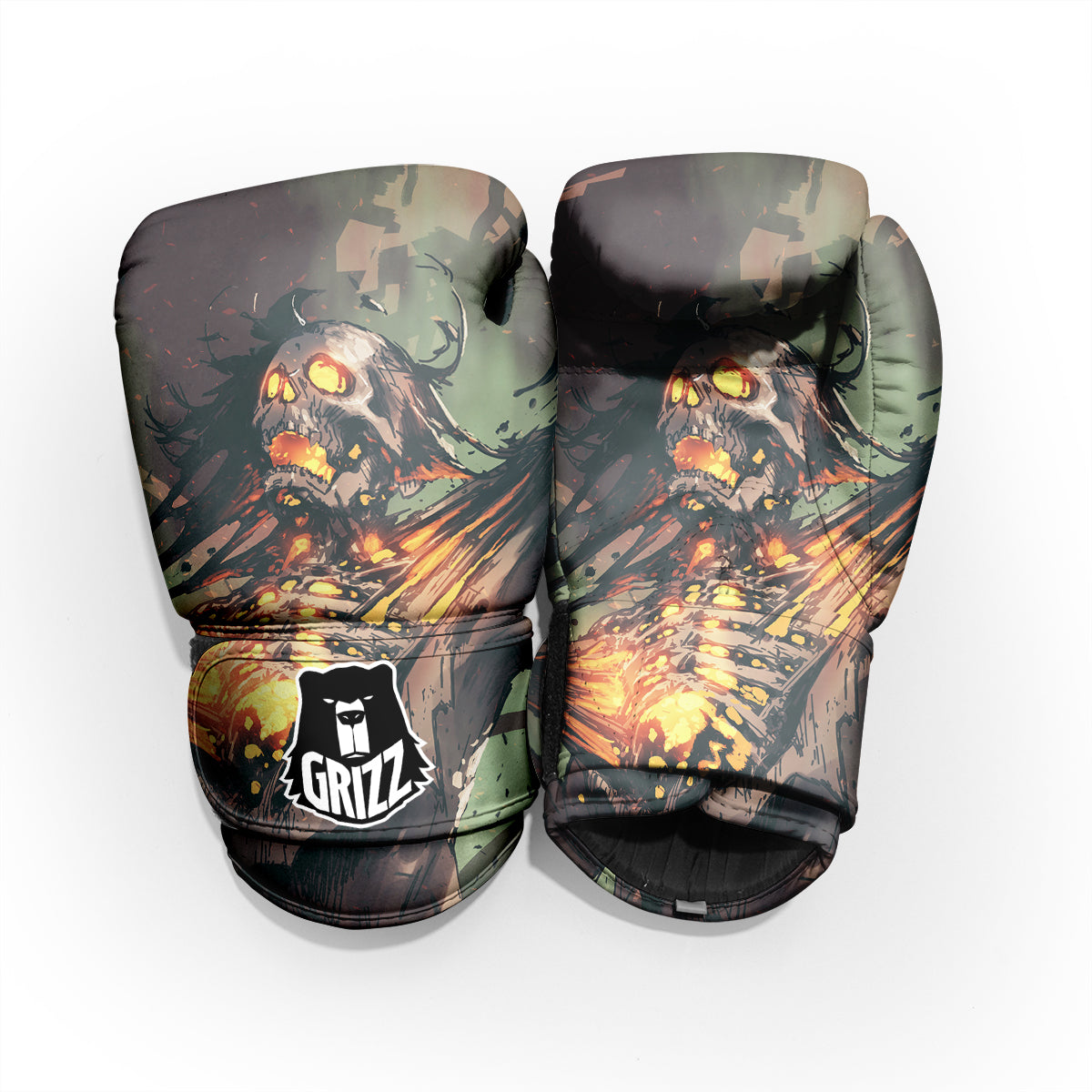 Ghost Skeleton Print Pro Boxing Glove