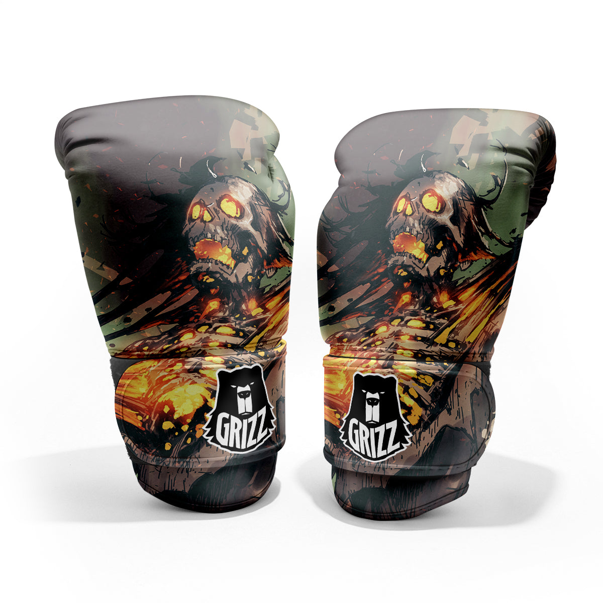 Ghost Skeleton Print Pro Boxing Glove