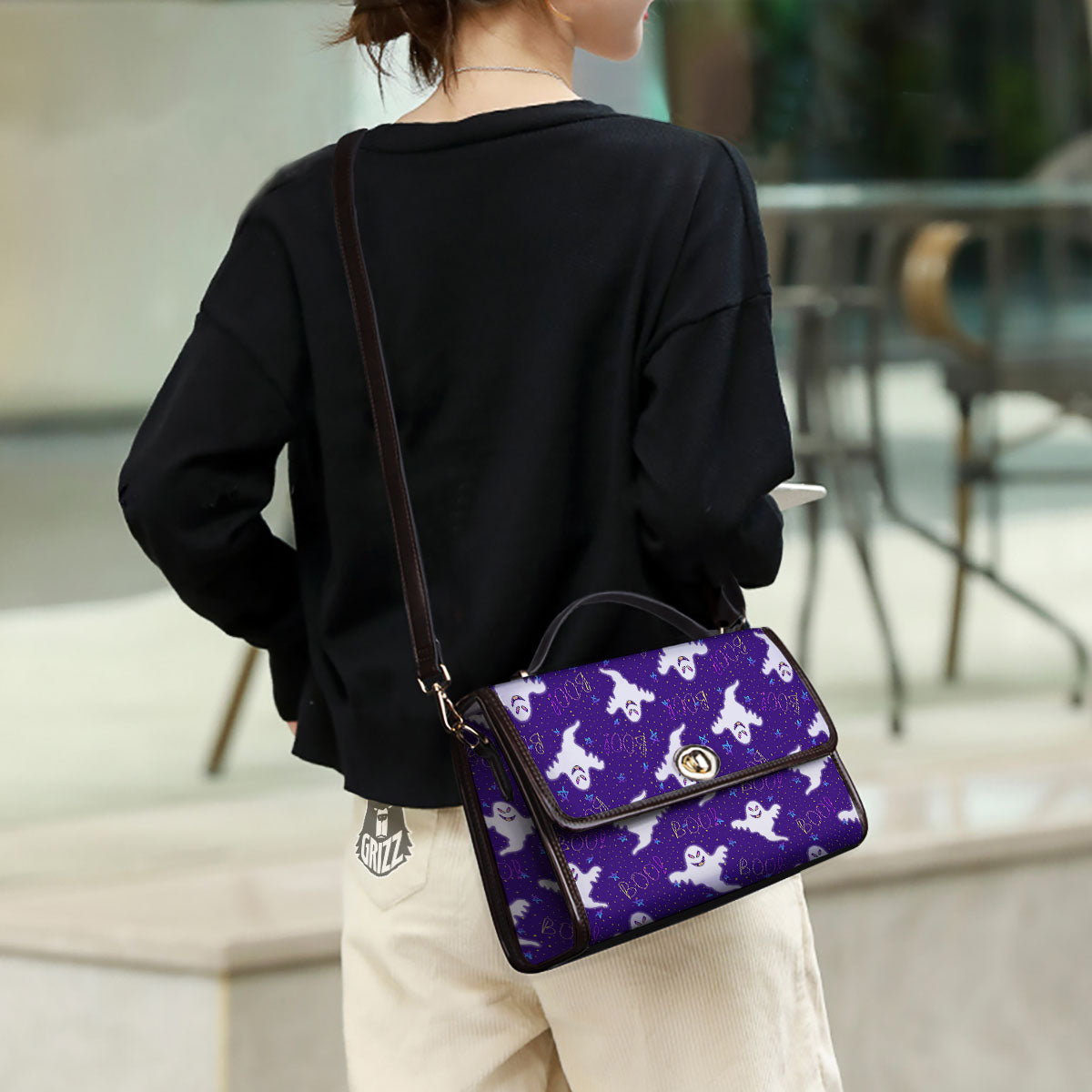 Ghost Happy Halloween Print Pattern Women's Satchel Bag