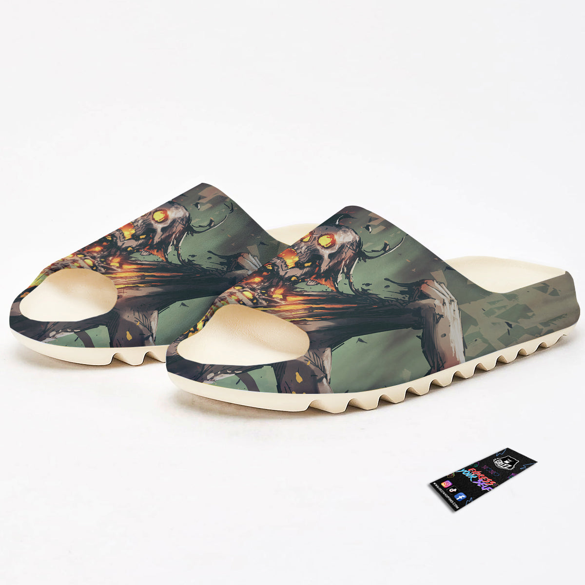 Ghost Skeleton Print Sandals-grizzshop