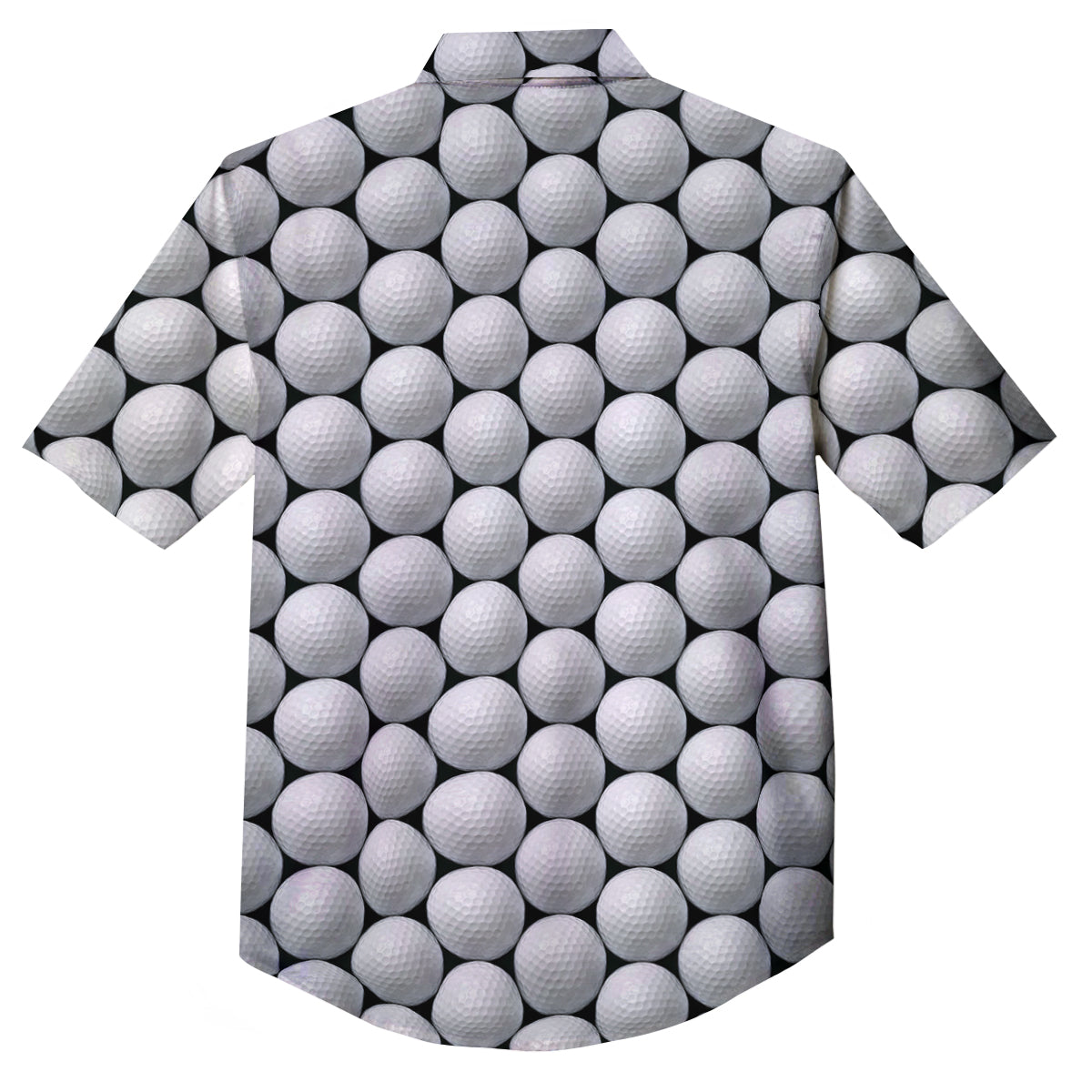Giant Golf Ball Print Pattern Button Up Shirt-grizzshop
