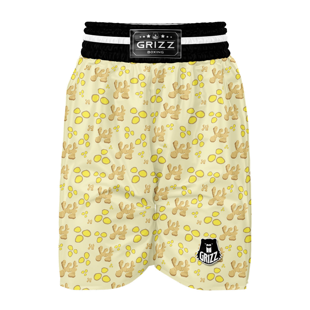 Ginger Watercolor Print Pattern Boxing Shorts-grizzshop